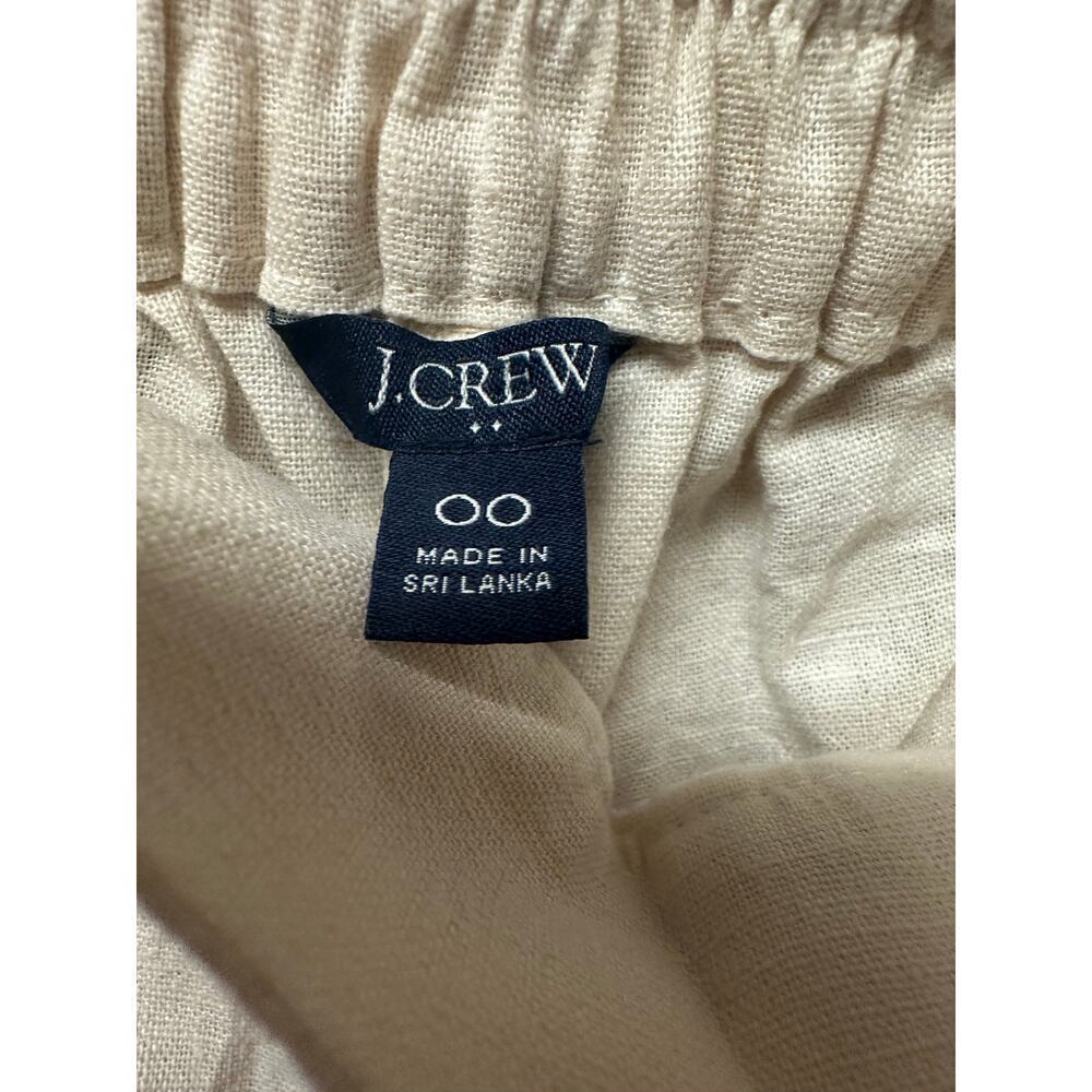 J.Crew Tie-front wide-leg crop linen-cotton pant Size 00 - Picture 3 of 3